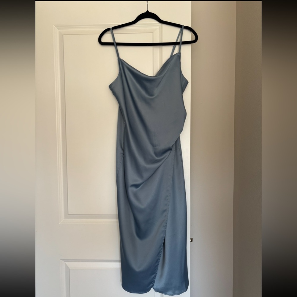 Lulu's Strapless Blue Dress